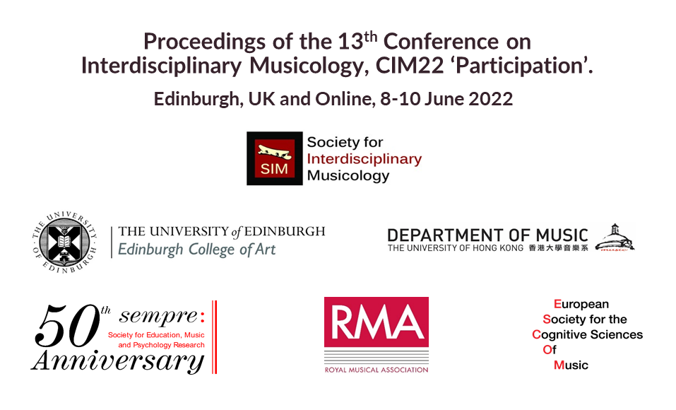 Proceedings of the 13th Conference on Interdisciplinary Musicology